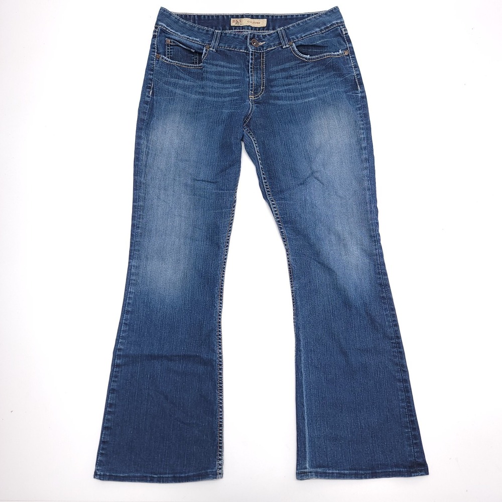 BKE Denim Culture Stretch Women's Bootcut Blue Jeans Size 32W x 33.5L‎